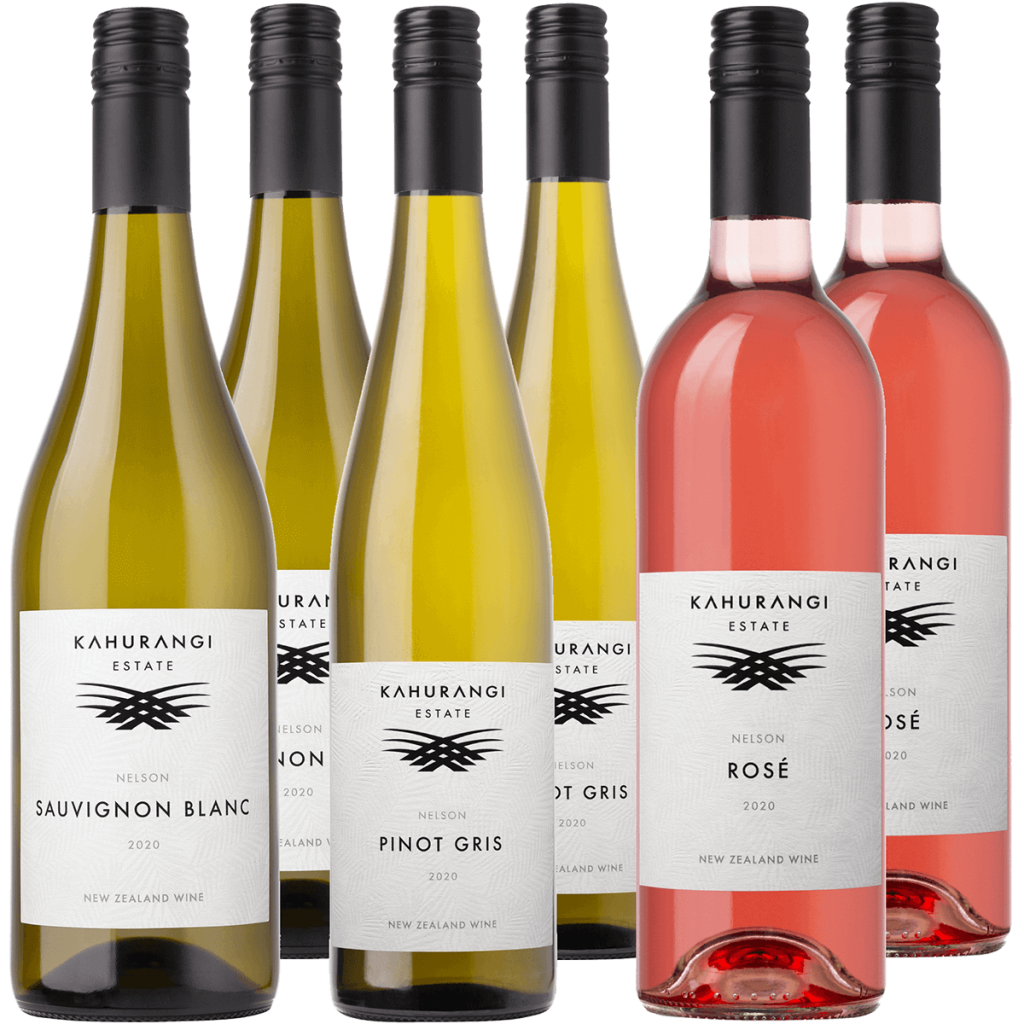 Nelson Wine Hamper Kahurangi Estate White Label Sauvignon Blanc Pinot Gris Rose